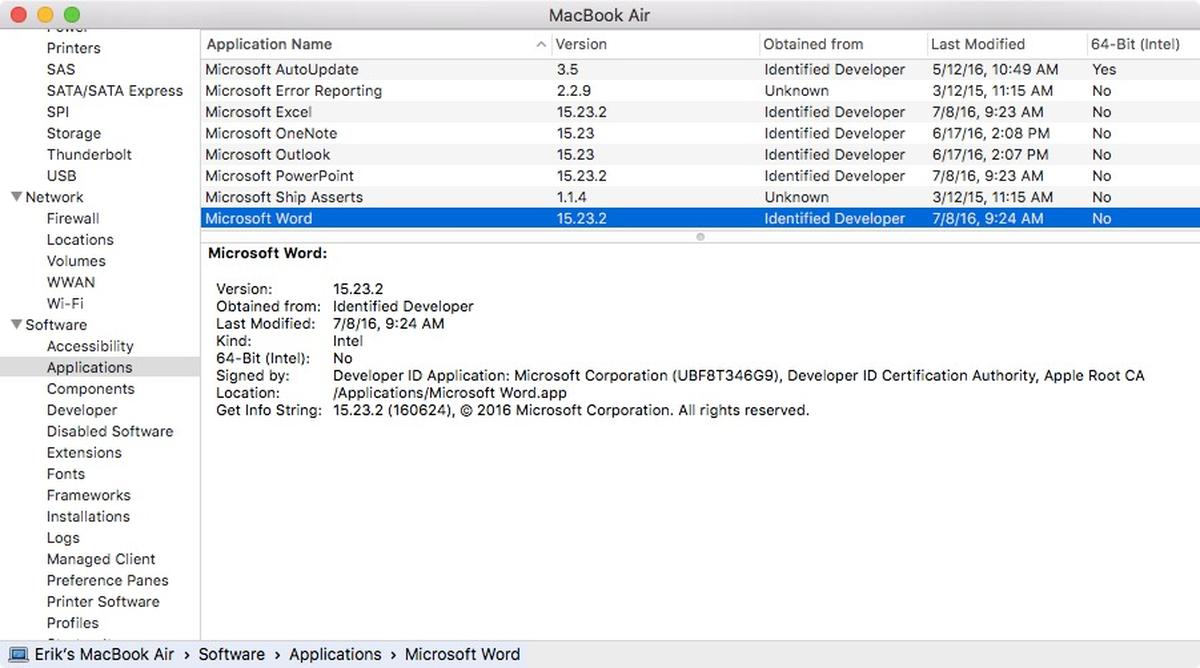 microsoft error reporting on mac 64 bit